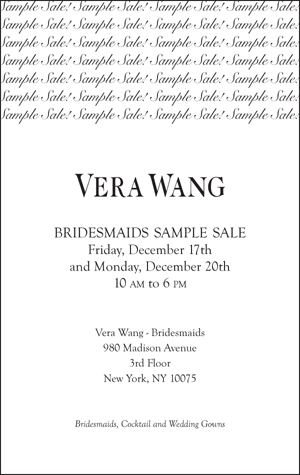 Bridesmaids Sample Sale