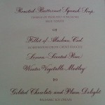 Lunch Menu Card Our menu card
