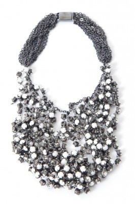 Vera Wang Wrapped Rhinestone Necklace