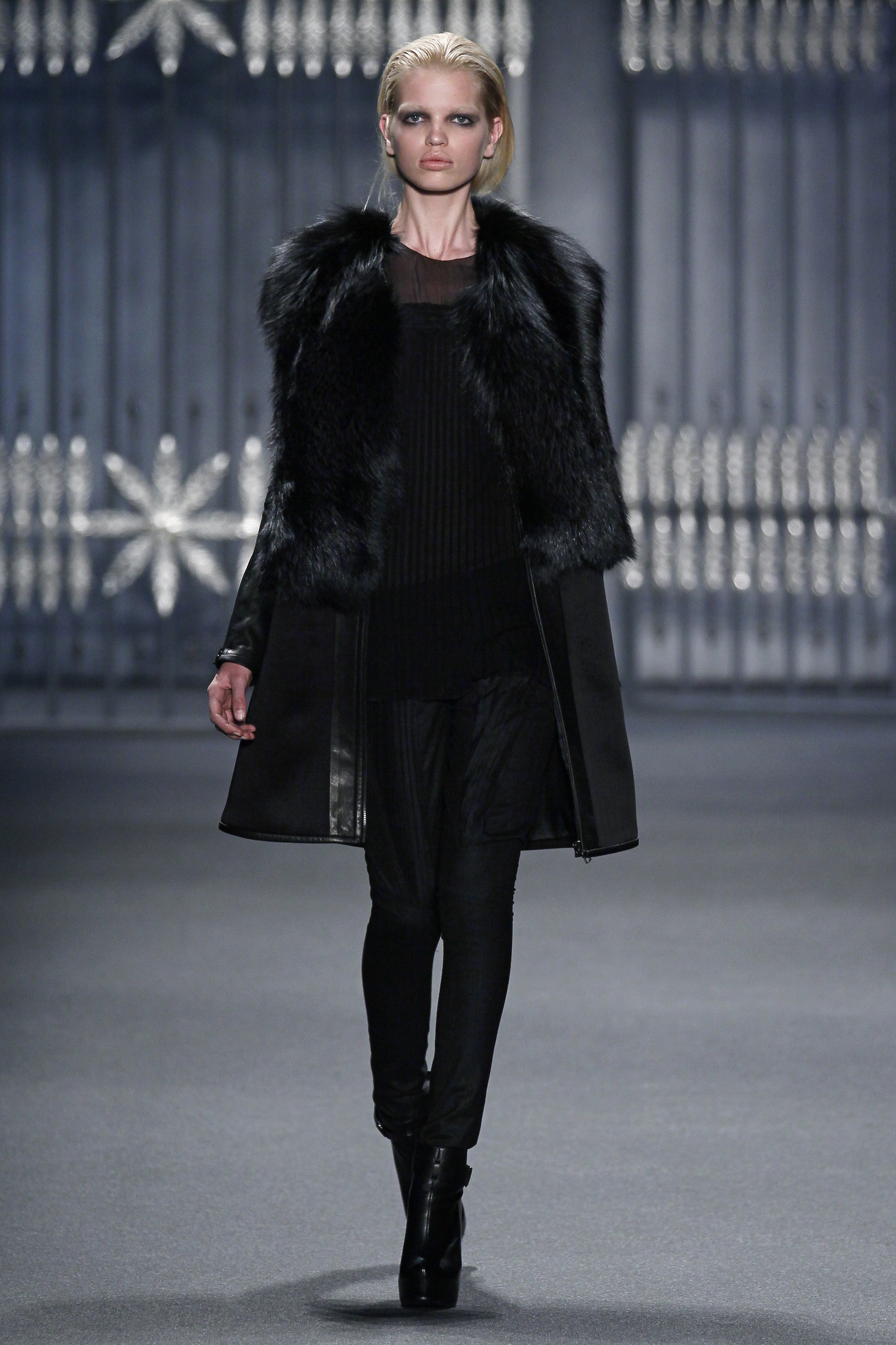 Suede Fox Coat Scuba Coat