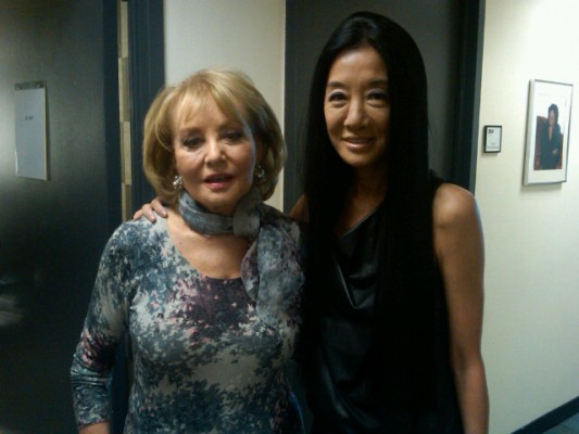 Vera Wang and Barbara Walters